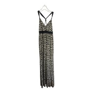 Banana Republic Brown and Cream Printed Maxi Dress
